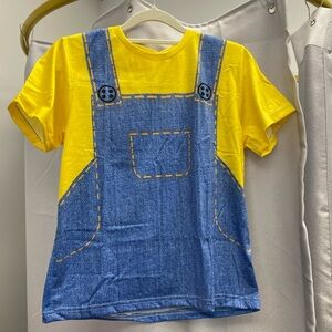 Kids Yellow and Blue Overalls T-Shirt